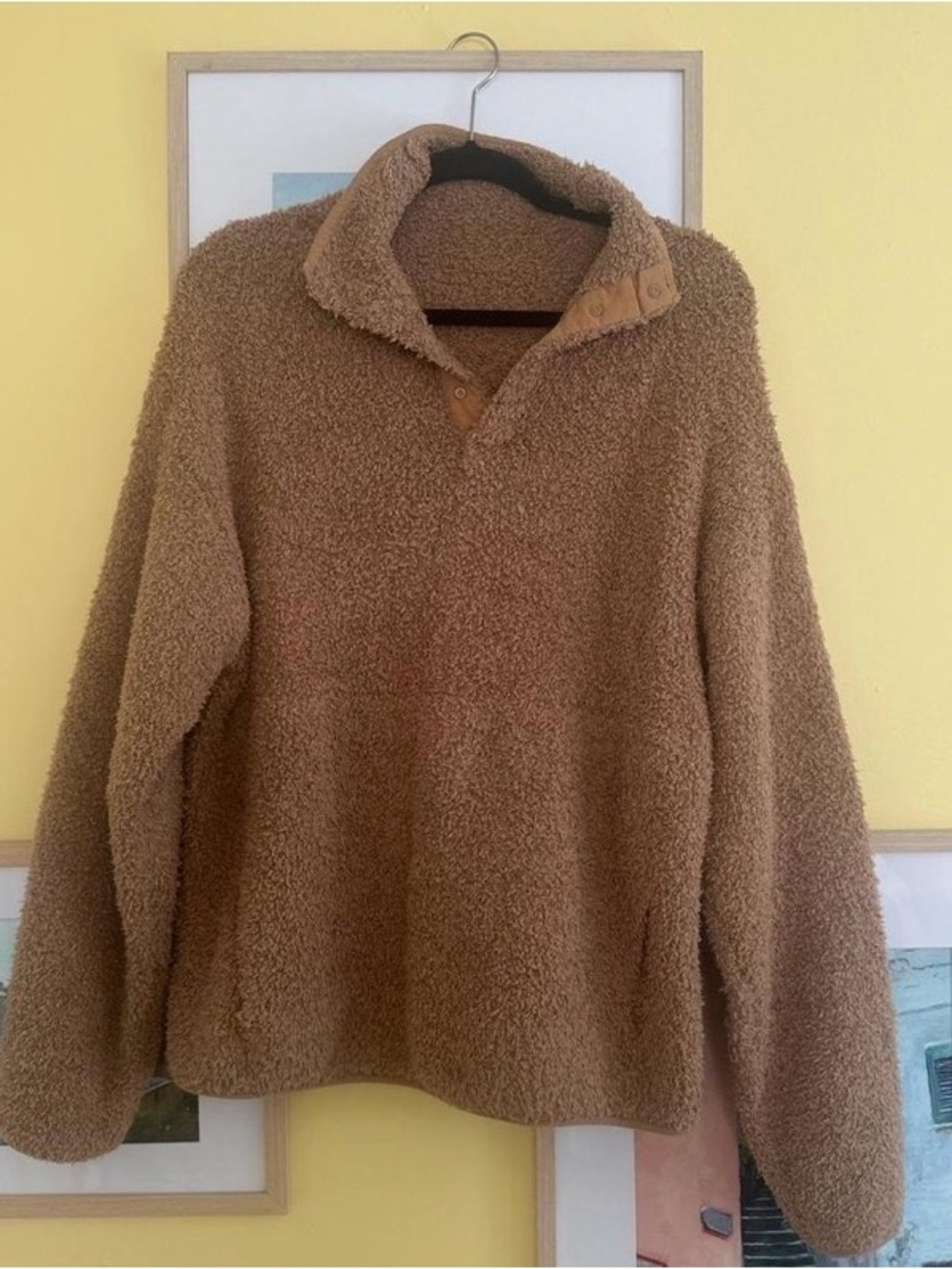 SKIMS Women's Teddy Fleece Zip-Up Sweater - Brown